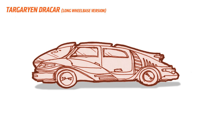 Illustration for article titled The Great Game Of Thrones Houses Imagined As Cars